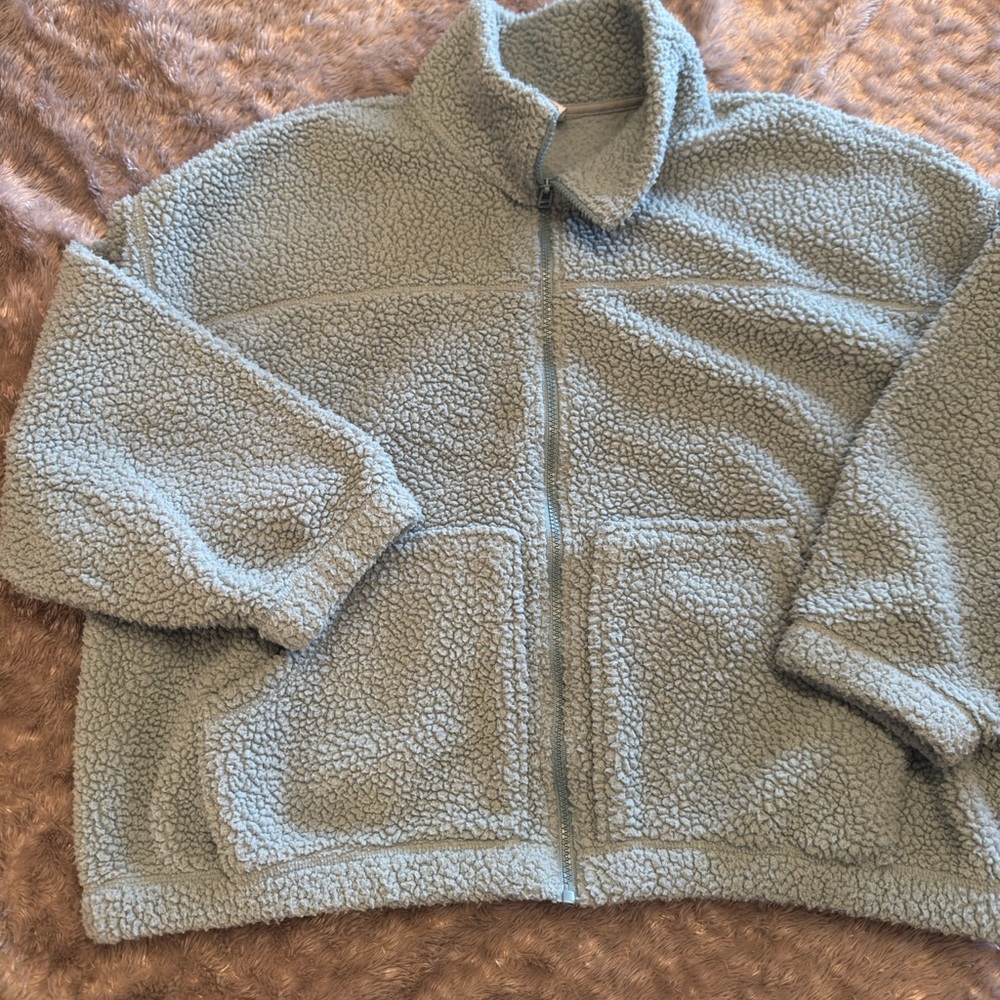 Old Navy Light Gray Sherpa Jacket